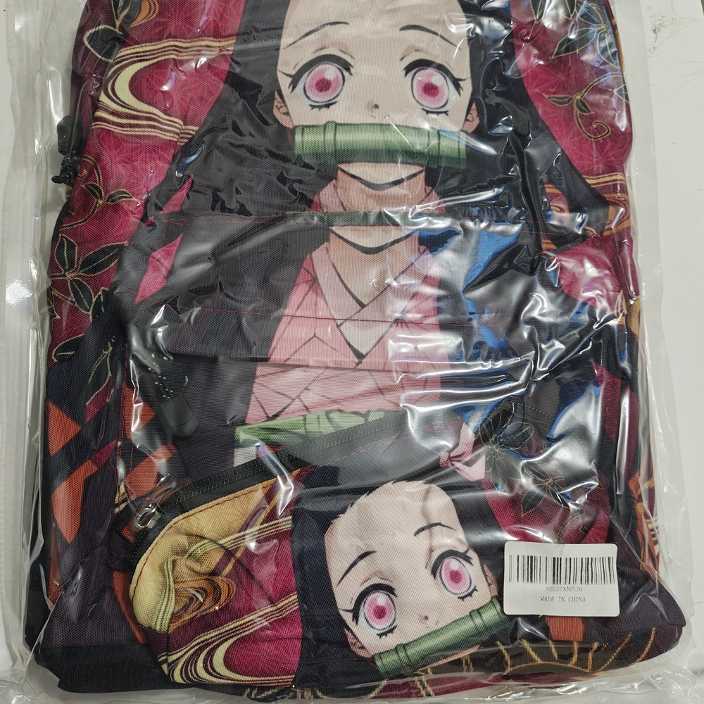 Anime Character Backpack with Pink and Black Design